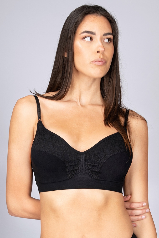 Silhouette Bra With Jacquard Pattern