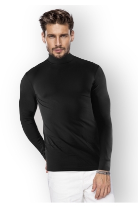 T-shirt Cashmere collo alto-nero-s/m