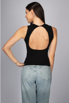 Maglia smanicata con schiena nuda Cuba