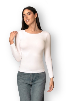 T-shirt Cashmere girocollo-milk-m/l