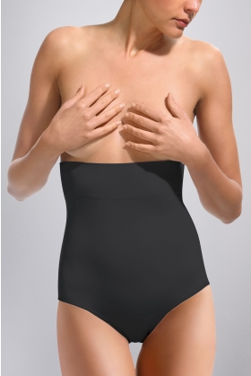 Guaina Slip Modellante Vita Alta con Stecche - Strong Compression | ControlBody-Nero-S/M