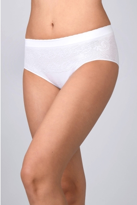 Slip effetto lucido - midi bianco s/m