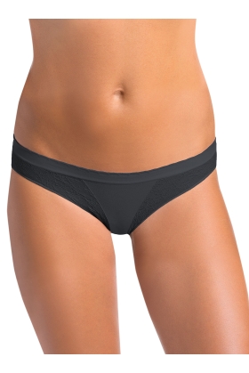 Slip Inserti Jacquard - vita bassa nero s/m